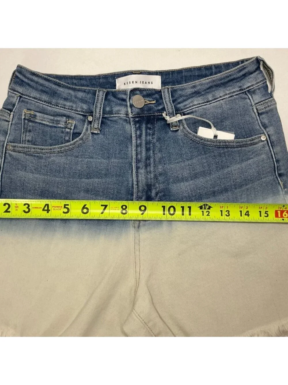 Risen High Rise shorts Ombre Frayed Size Medium NWT